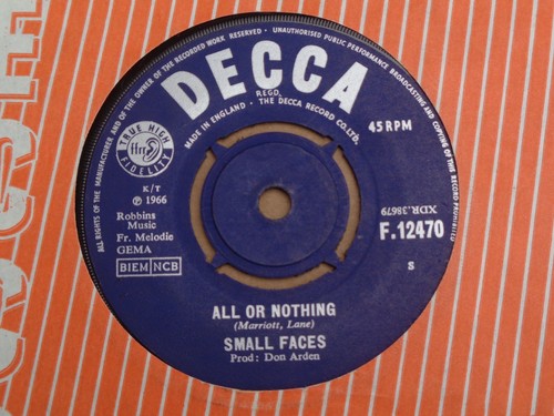 Kleine Gesichter - Alles oder Nichts - Decca 45