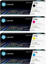 GENUINE HP 218X HIGH YIELD BLACK, CYAN, YELLOW,  MAGENTA TONER SET , NEW IN BOX