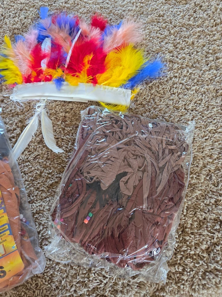 Niña india nativa americana Pocahontas Halloween Conceptos Disfraz Juegos con disfraces Rubíes Foto 3 de 4