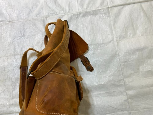 Vintage Yukon Rucksack Crazy Horse Leder Größe 14x12x5 Wert 595 $ - Bild 4 von 13