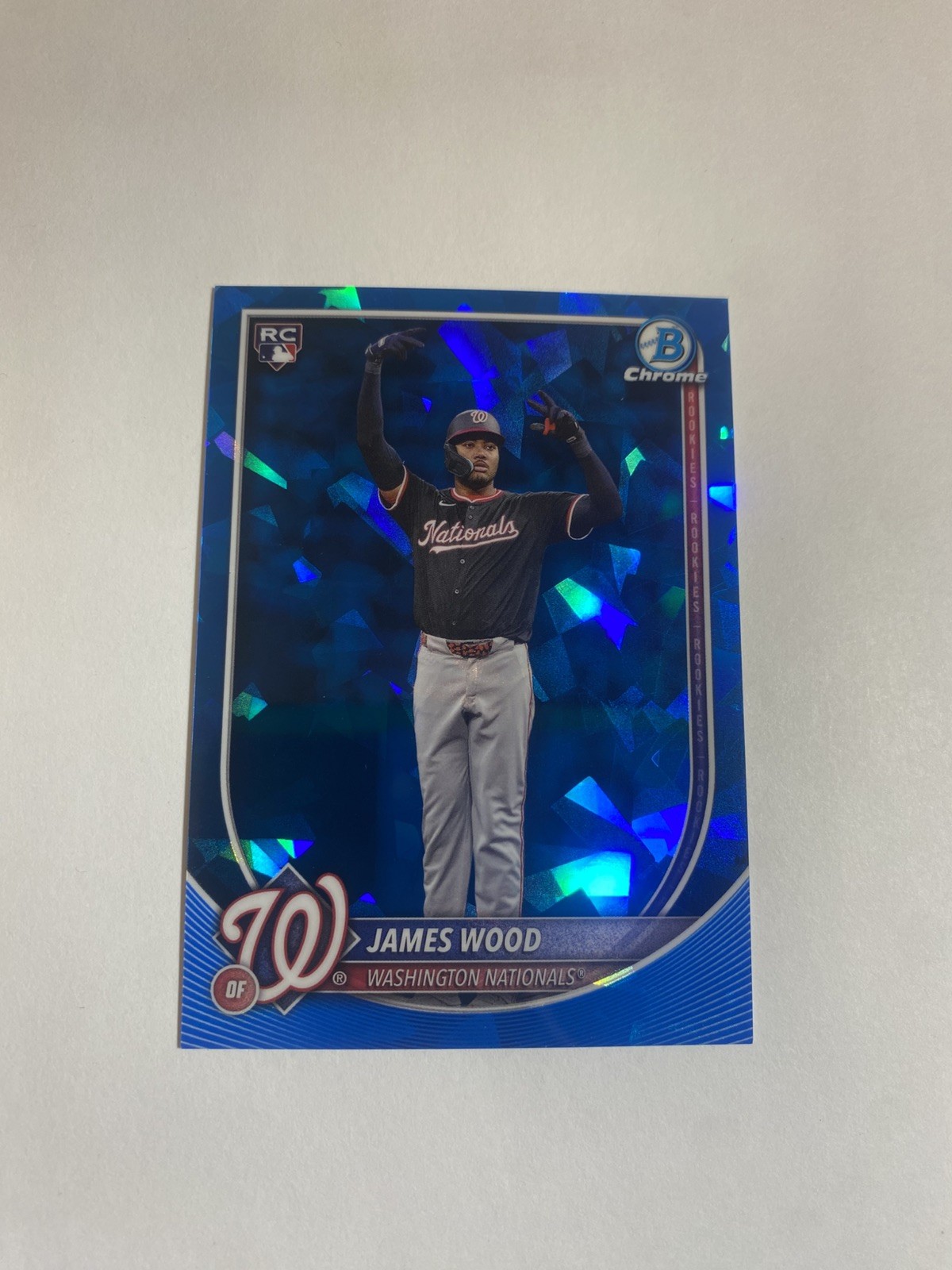 2025 Bowman Chrome Sapphire James Wood Image Variation RC Rookie #29 Nationals