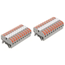 20 Sets Din Rail Wire Terminal Block Electrical Cabinets Distribution