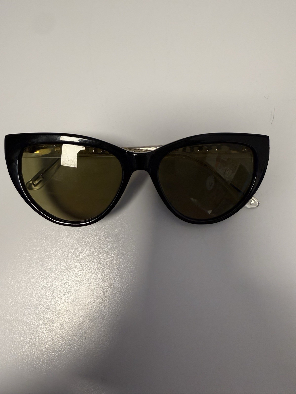 Lancel Women’s Designer Cat Eye Sunglasses Black Frame Brown Tinted Lenses