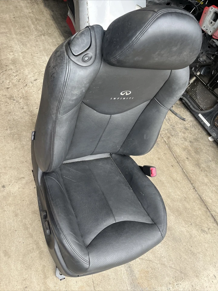 2010 13 Infiniti G37 Coupe RH Side Seat Black Color Works Good - Image 3 of 4