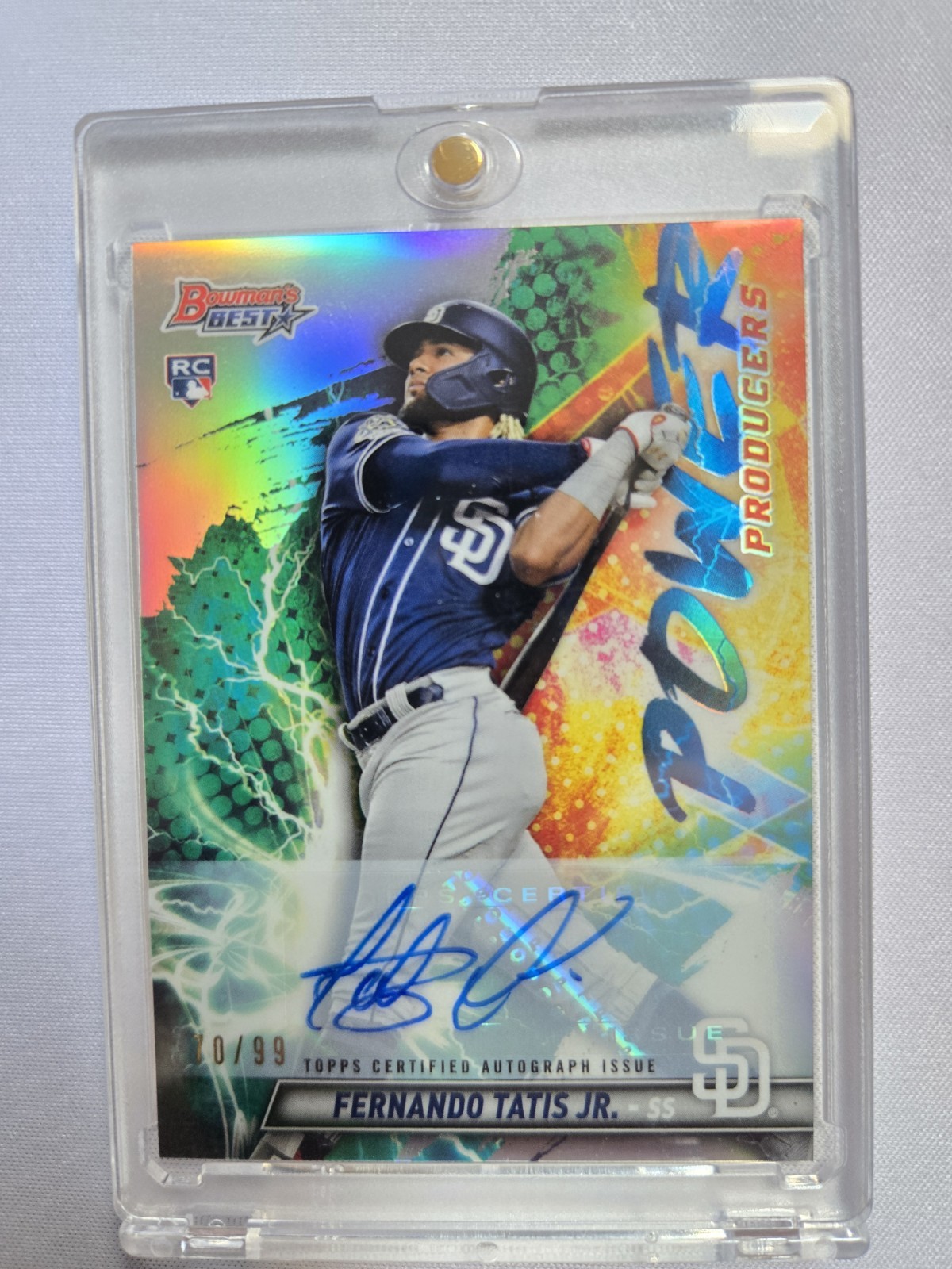 FERNANDO TATIS JR. 2019 BOWMAN'S BEST #PP-FTJ ROOKIE POWER PRODUCERS AUTO 70/99