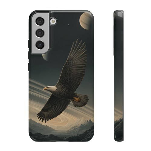 For iPhone | Samsung Galaxy | Pixel Phone Case - Eagle Flying Celestial Planets - 第 201/242 張圖片