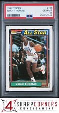 1992 TOPPS #118 ISIAH THOMAS PISTONS HOF PSA 10