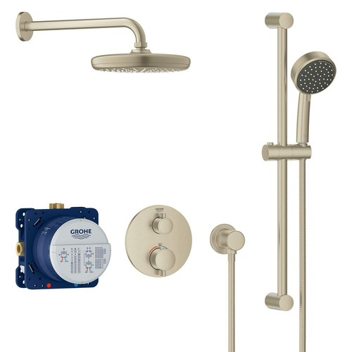 Grohe 34745EN0 Grohtherm 2-Handle Dual Function Thermostatic Shower Bundle