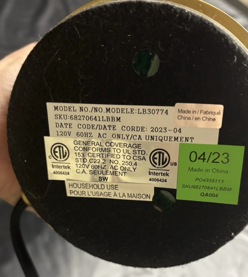 Цилиндрическая настольная лампа для колонн под правую руку Restoration Hardware — полированная латунь - Изображение 4 из 4