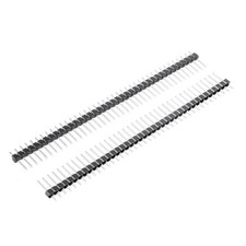 30Pcs 2.54mm Pitch 40-Pin 14mm Length Single Row Straight Pin Header Strip