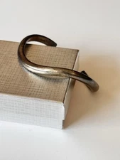 925 Sterling Silver Curved Cuff Bracelet by Stan W. Tait Jewellery