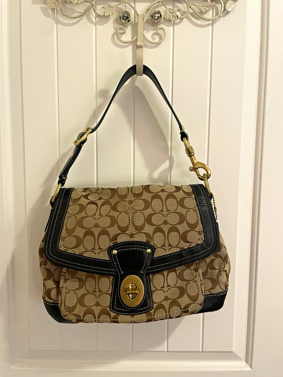 バッグ COACH signechar one shoulderbag black Coach Black Signature for sale - eBay