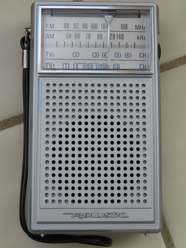 Realistic 12-613A Portavision AM-FM-TV Sound Pocket Radio