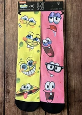 Odd Sox Spongebob & Patrick Crew Socks, Adult Shoe Size 6-13,