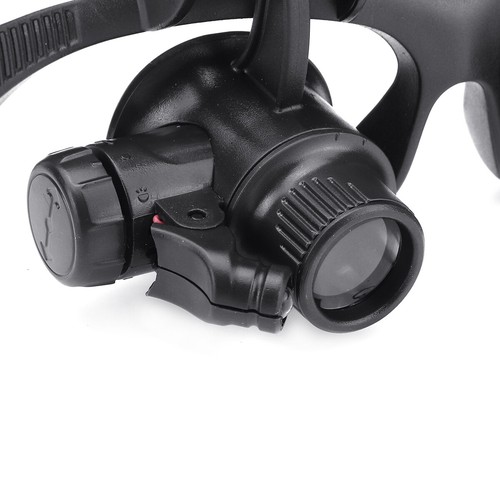 10-25x Double Eye Jewelry Watch Repair Magnifier Loupe Magnifying Glasses w/ LED - Picture 8 of 9