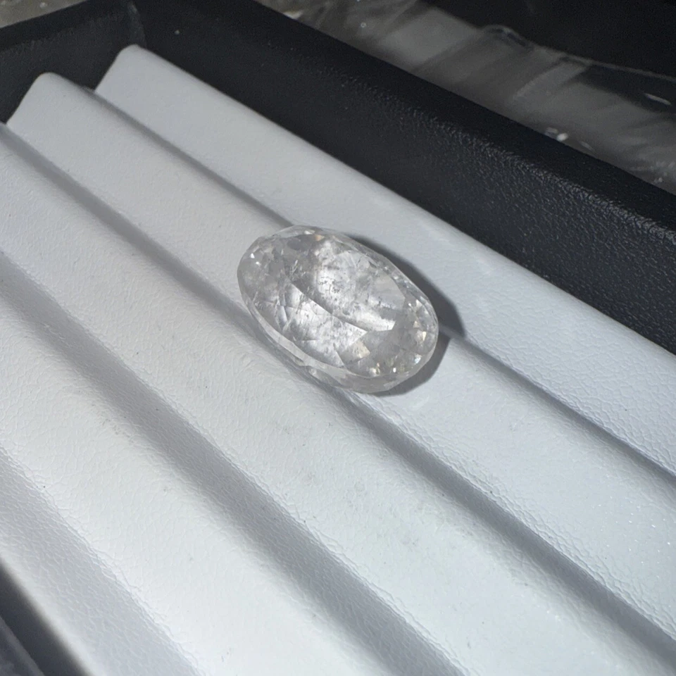 Huge 17.86 Ct. Precision Oval Facet Afghanistan Colorless/White Kunzite Gemstone - Image 3 of 4