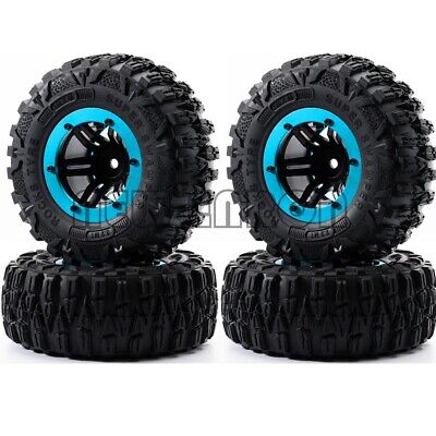 2.2" Metal Beadlock Wheel Rims&120MM Tyre Tires For Crawler Car 1/10 RC TRX4 KM2