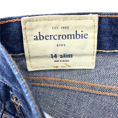 Abercrombie \u0026 Fitch Kids Slim i ragazzi A\u0026F Attillati Taglia 14 Jeans Denim  Blu Scuro | eBay