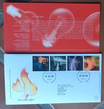 ENGLAND  MILLENNIUM BEYOND 2000 FIRE AND LIGHT Edinburgh FDC + INFO CARD
