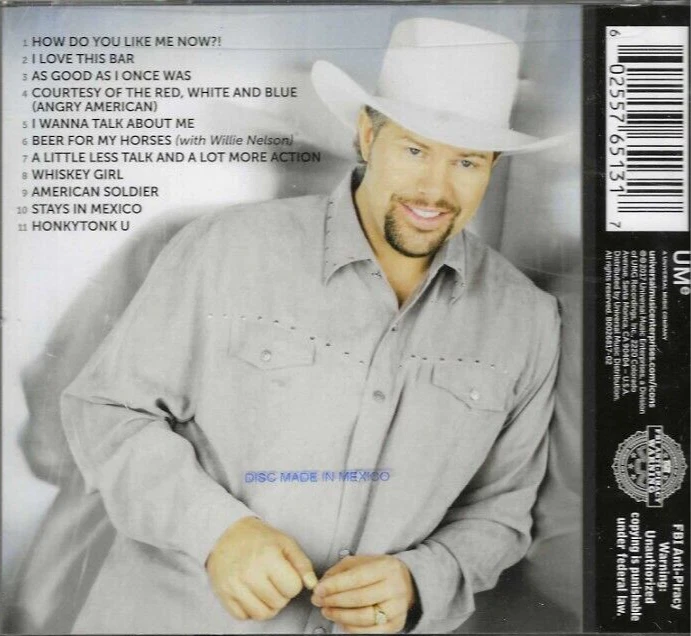 Toby Keith , Best Of Hits Icon, NEW CD Greatest Tracks, Country. I Love This Bar - Imagem 2 de 3