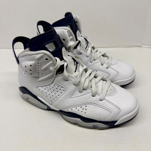 Nike Air Jordan 6 Retro Midnight Navy Size 8.5 White/Navy - Picture 3 of 17