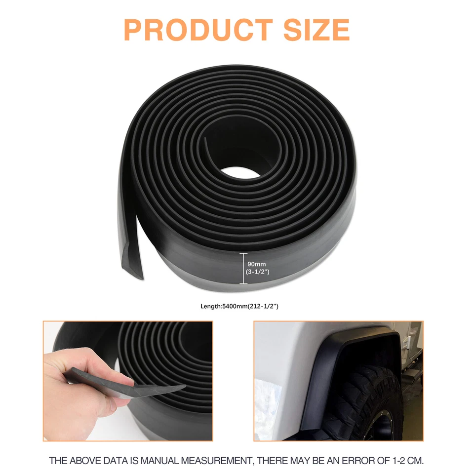 2x Rollo 10.5 pies Guardabarros Guardabarros Protector Delantero + Trasero Para Jeep Grand Cherokee Foto 3 de 4