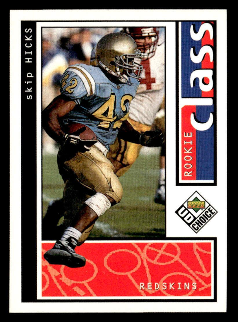 Skip Hicks 1998 UD Choice Rookie Card #218 Washington Redskins