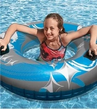 Poolmaster 87150 Swimming Pool Hurricane Sport Tube 50" Swim Ring w/ handles