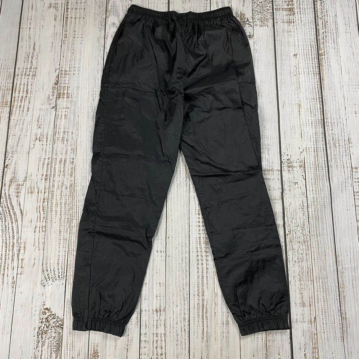 VTG 90S JCPENNEY USA OLYMPICS PANTS BLACK WINDBREAKER TRACK NYLON SIZE LARGE L