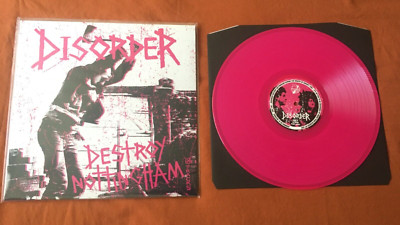 DISORDER destroy Nottingham LP NEU limitiert PINK VINYL Entladung CHAOS UK Punk