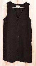 Madewell Texture & Thread Button-Front Tank Dress Black Size Medium