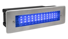 LED Brick Light Wall Light Recessed Stainless Steel in Blue IP68 