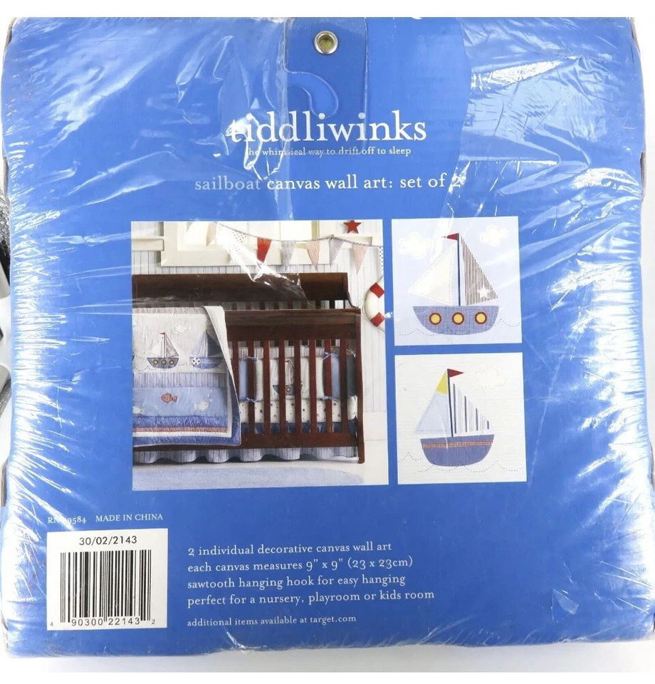 Tiddliwinks velero lienzo arte de pared conjunto de 2 nuevo Foto 4 de 4