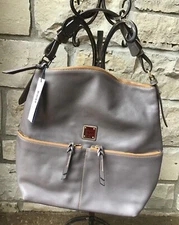 Dooney & Bourke Seville Callie 100% cowhide leather shoulder bag in Taupe NWT