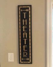 Movie Cinema Room Home Theater Decor Man Cave Sign Gift Movie Room ARROW LEFT