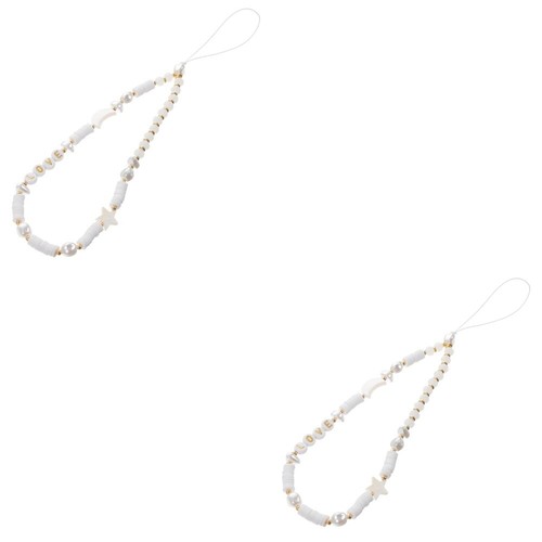Soft Clay Mobile Phone Chain Beaded Wrist Strap Cute Star Lanyard - 第 26/53 張圖片