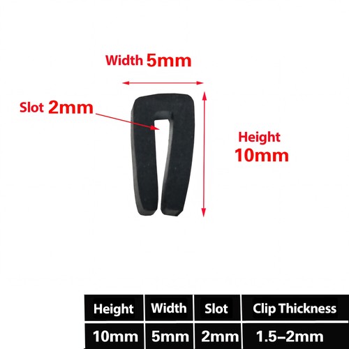 Black Rubber U Channel Edging Trim Seal Door Window Edge Protector Strip U-shape - Picture 26 of 35