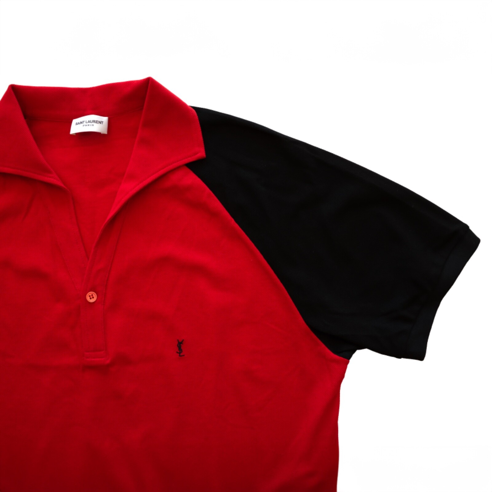 Polo uomo YVES SAINT LAURENT in OTTIME condizioni %100 cotone rosso nero