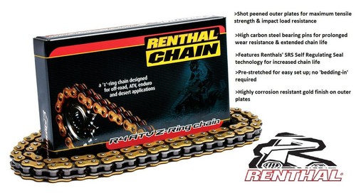 Yamaha YFM700 R Raptor 06-21 Renthal Gold SRS X-Ring Chain & JT Sprocket Kit - Picture 2 of 5