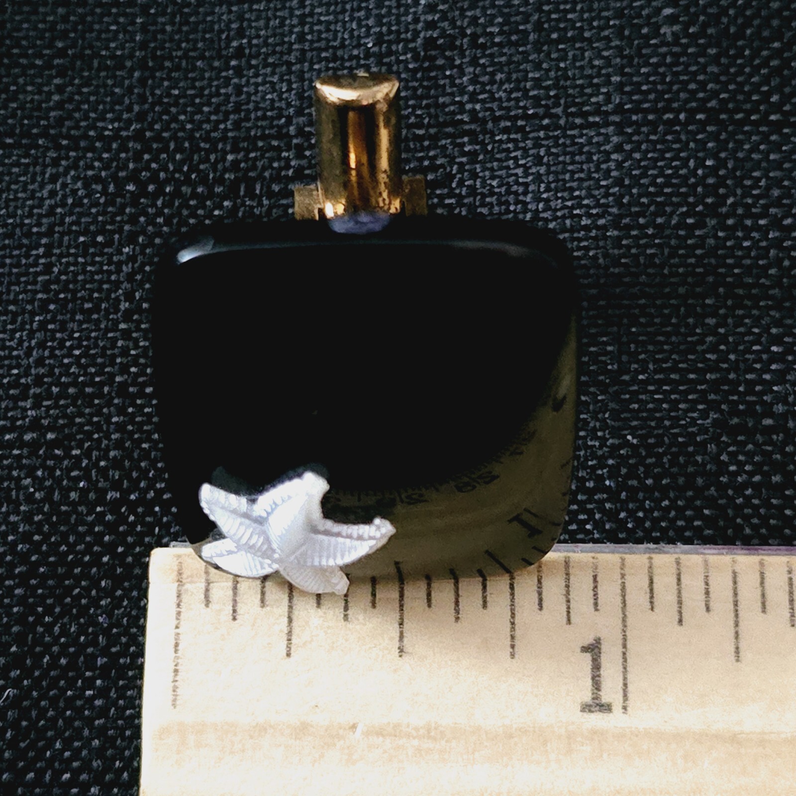 Vintage Rectangular Black Plastic Cufflinks With … - image 16