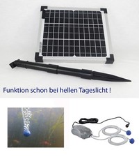 SOLAR TEICHBELÜFTER SAUERSTOFFPUMPE GARTENTE...