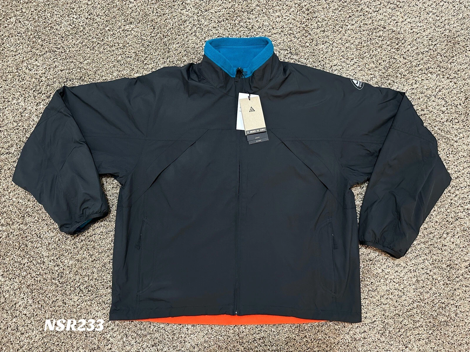 NIKE ACG REVERSE STRAIGHT JACKET FLEECE OREGON SERIES REISSUE DV9213-010 SIZE XL