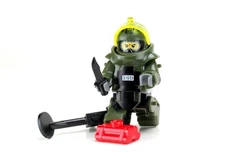 Battle Brick SWAT Bomb Squad EOD Explosive Specialist made w/ real LEGO® minifig