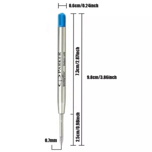 10 PIEZAS Recambios de tinta para bolígrafo negro punta fina para reemplazar estilo Parker - Imagen 32 de 53