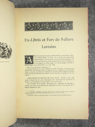 ESSAI DE RÉPERTOIRE DES EX-LIBRIS ET FERS DE RELIURE DES BIBLIOPHILES LORRAINS - Picture 7 of 12