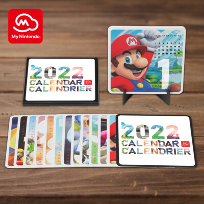 My Nintendo Original Desktop Calendar 2022 Rewards Animal Crossing Zelda Metroid