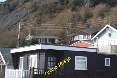 Photo 6x4 Monmouth Beach landslip chalets Lyme Regis Chalets under the cl c2013