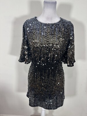 French Connection Women s Sequin Women s Mini Dress Size 4 The Zipper Is Broken