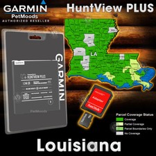 Mappa Garmin HuntView PLUS LOUISIANA - MicroSD Birdseye immagini satellitari 24K caccia