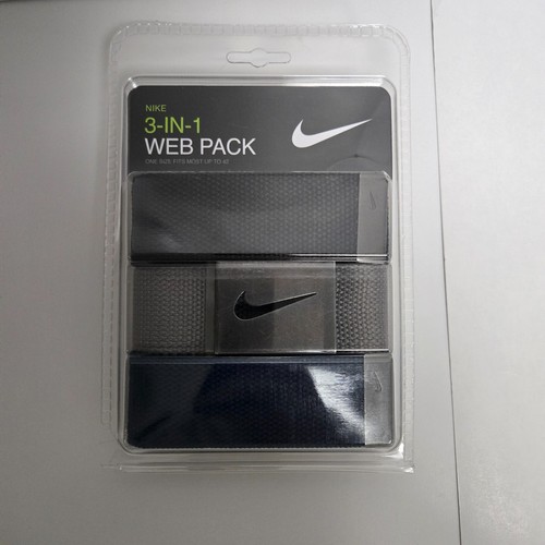 Nike 3-IN-1 Just Do It Web Belt Pack Blue/Grey/Black. Brand New Up To SZ 42 - Imagen 4 de 4